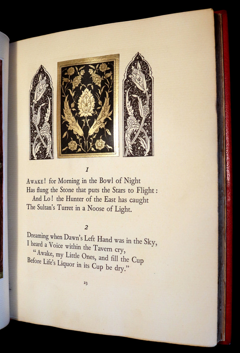 1930 Exquisite Binding - Rubaiyat of Omar Khayyam wonderfully Illustrated by Willy Pogany. 1st US EDITION.