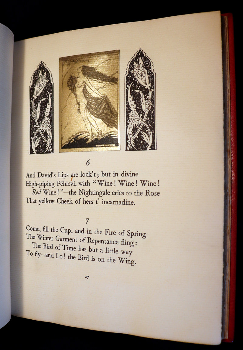 1930 Exquisite Binding - Rubaiyat of Omar Khayyam wonderfully Illustrated by Willy Pogany. 1st US EDITION.