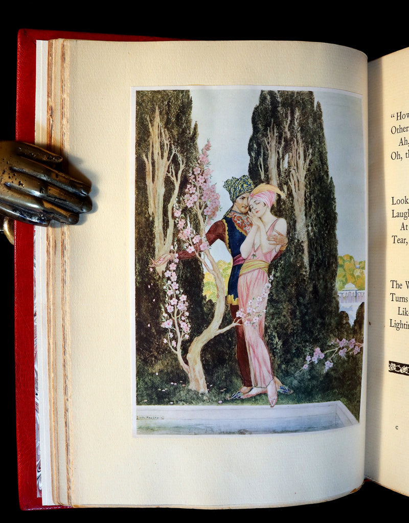 1930 Exquisite Binding - Rubaiyat of Omar Khayyam wonderfully Illustrated by Willy Pogany. 1st US EDITION.