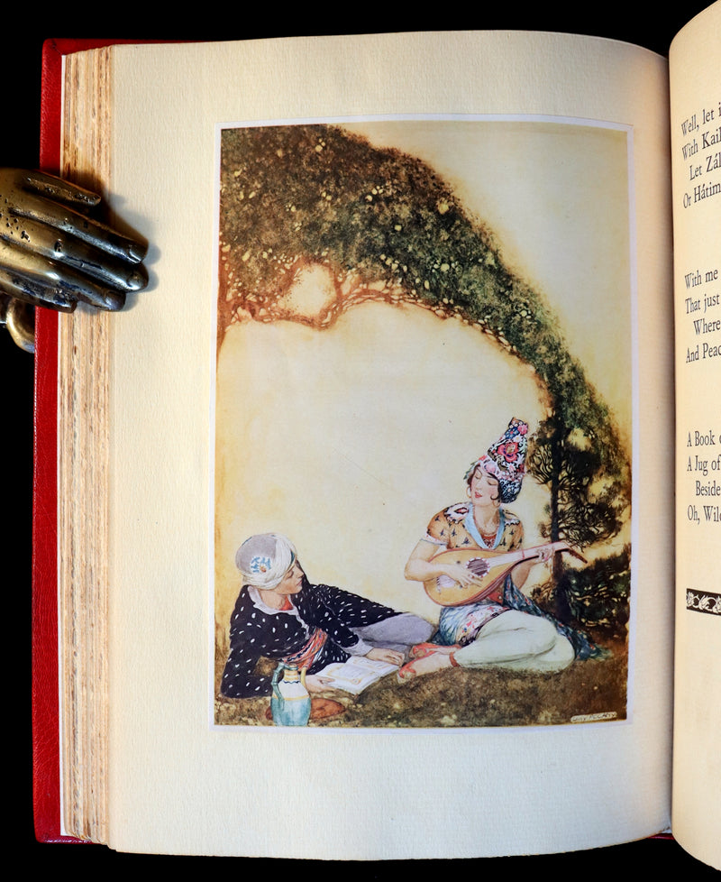 1930 Exquisite Binding - Rubaiyat of Omar Khayyam wonderfully Illustrated by Willy Pogany. 1st US EDITION.