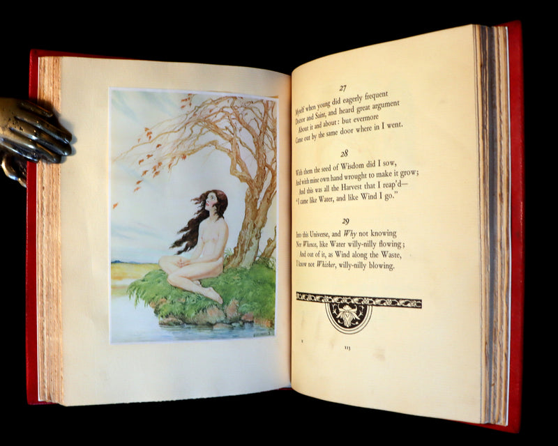 1930 Exquisite Binding - Rubaiyat of Omar Khayyam wonderfully Illustrated by Willy Pogany. 1st US EDITION.
