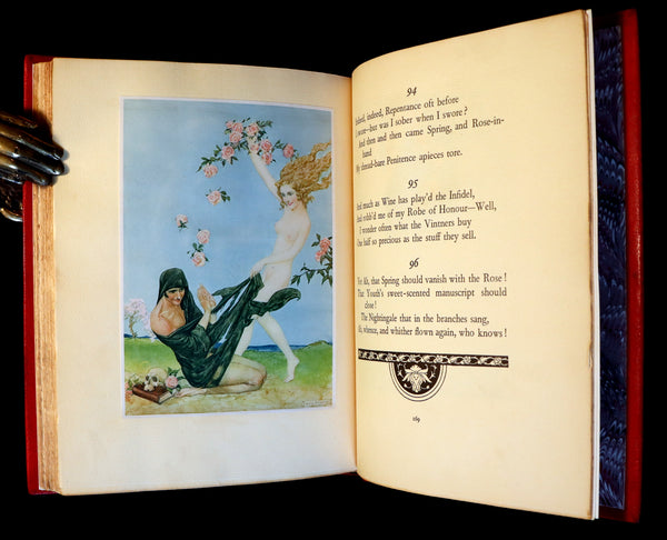 1930 Exquisite Binding - Rubaiyat of Omar Khayyam wonderfully Illustrated by Willy Pogany. 1st US EDITION.