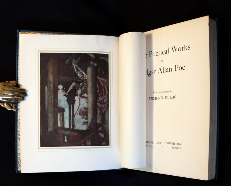 1910 First US Edition - The Poetical Works of Edgar Allan Poe Illustrated By Edmund Dulac.