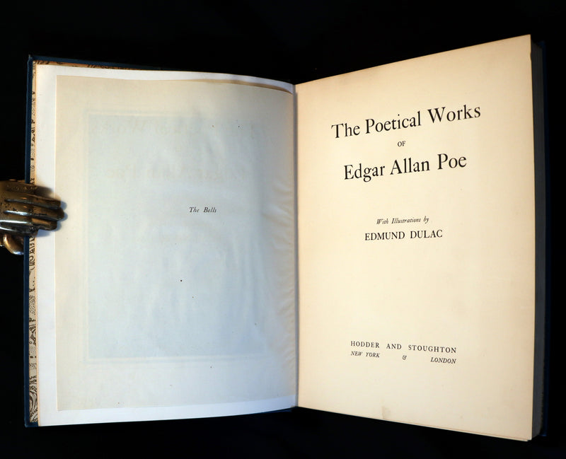 1910 First US Edition - The Poetical Works of Edgar Allan Poe Illustrated By Edmund Dulac.