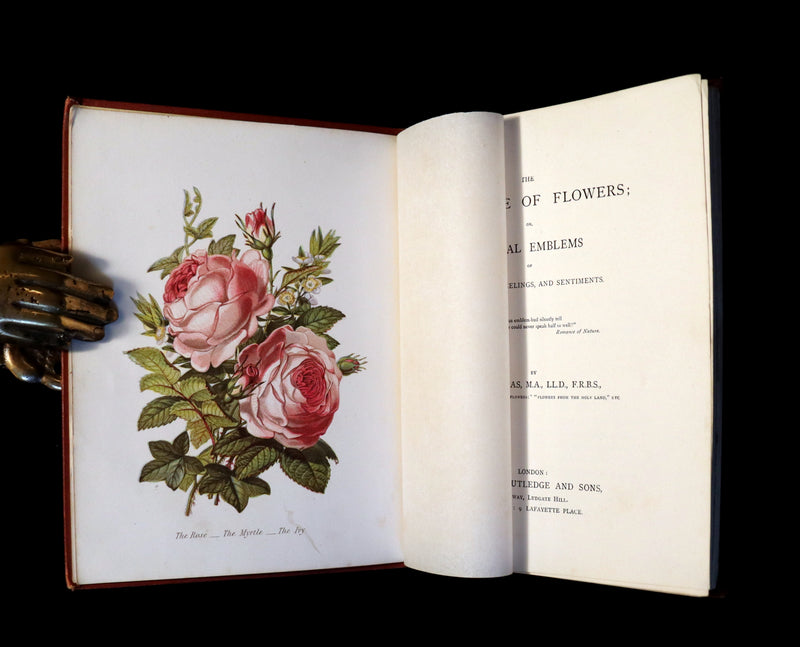 1870 Rare Victorian Floriography Book ~ The Language of Flowers or Floral Emblems by R. Tyas.