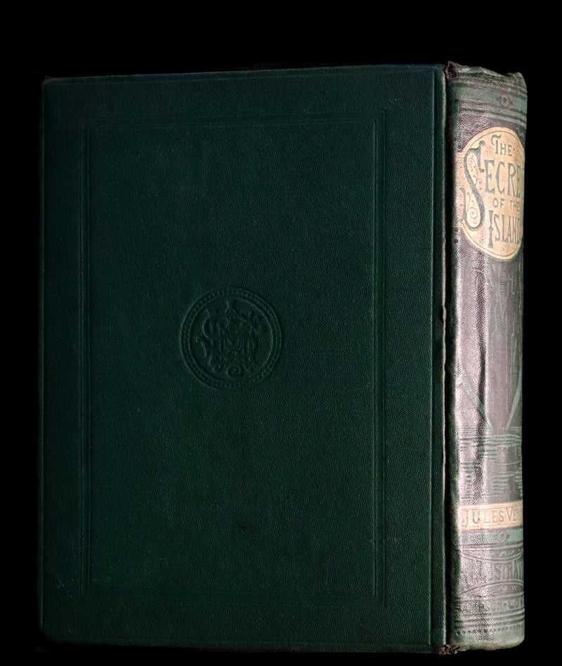 1876 Rare 2nd Edition - The Secret of the Island (The Mysterious Island) by Jules Verne. Illustrated.