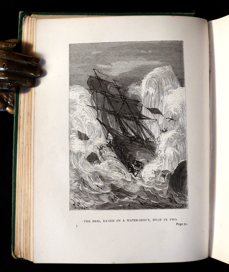 1876 Rare 2nd Edition - The Secret of the Island (The Mysterious Island) by Jules Verne. Illustrated.
