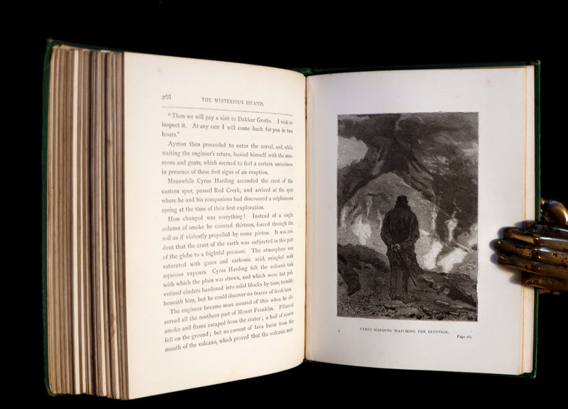 1876 Rare 2nd Edition - The Secret of the Island (The Mysterious Island) by Jules Verne. Illustrated.