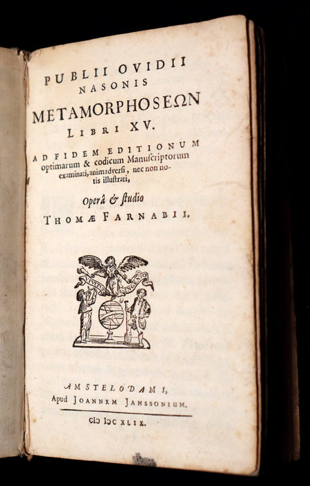 1649 Scarce Latin vellum Book - OVID's Metamorphoses - Publii Ovidii Nasonis Metamorphoseon libri XV.