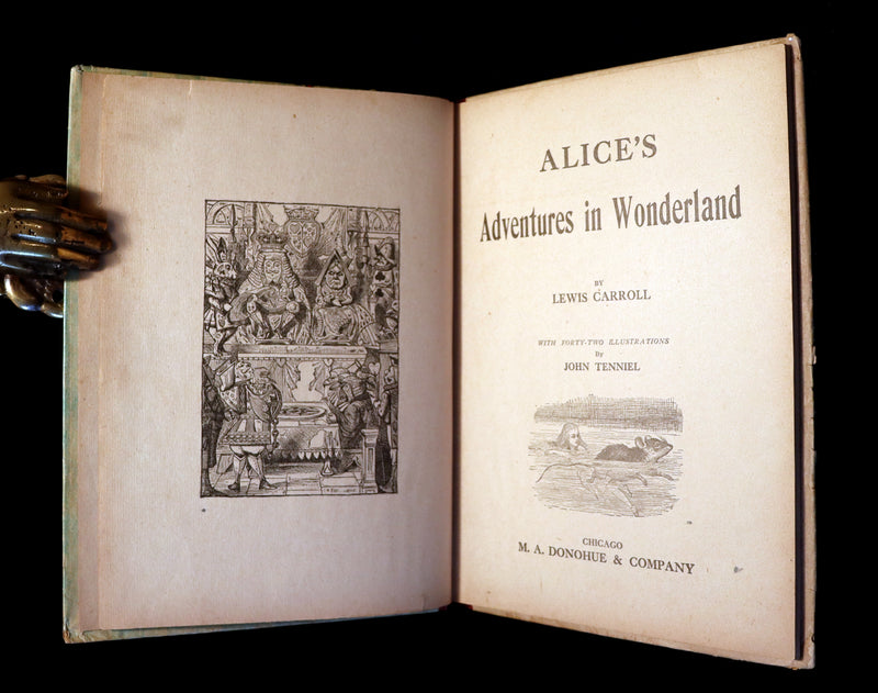 1900 Rare Book - Alice's Adventures in Wonderland by Lewis Carroll published by Donohue.