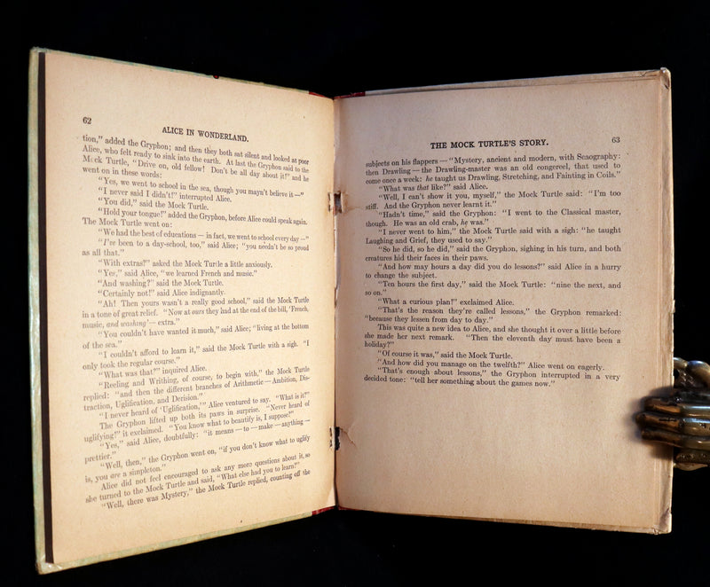 1900 Rare Book - Alice's Adventures in Wonderland by Lewis Carroll published by Donohue.