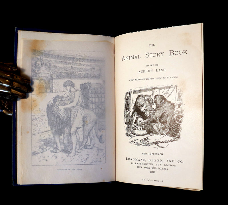 1903 Rare Book - The Animal Story Book by Andrew Lang Illustrated by H. J. FORD.