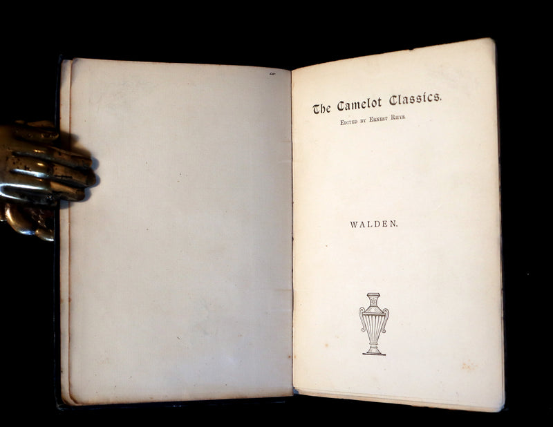 1886 Rare FIRST BRITISH EDITION - WALDEN by Henry David Thoreau.