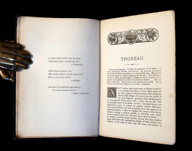 1886 Rare FIRST BRITISH EDITION - WALDEN by Henry David Thoreau.