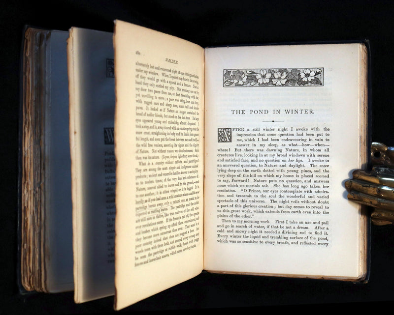 1886 Rare FIRST BRITISH EDITION - WALDEN by Henry David Thoreau.