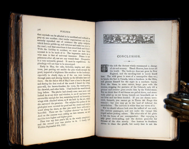 1886 Rare FIRST BRITISH EDITION - WALDEN by Henry David Thoreau.