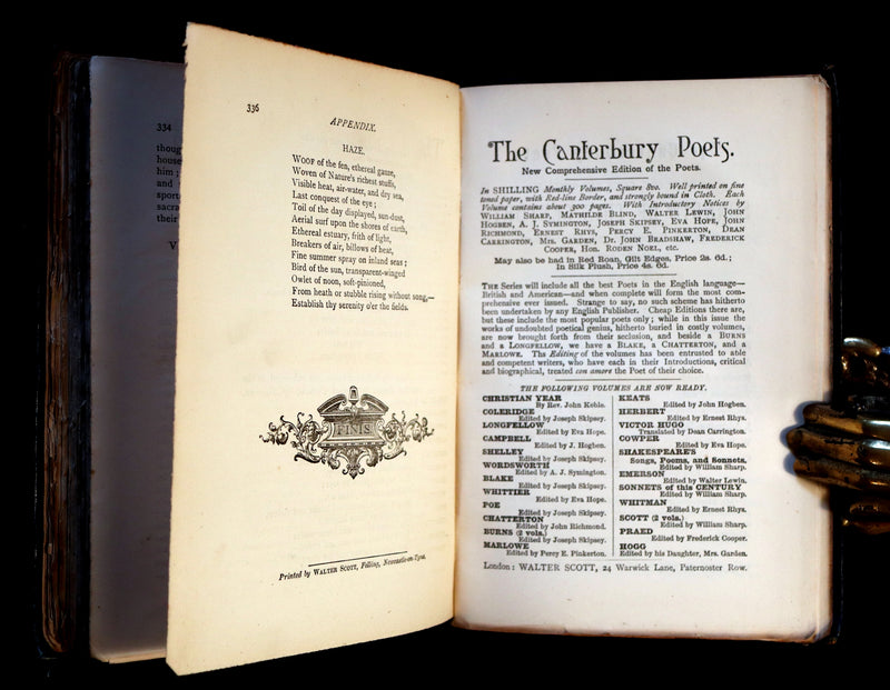 1886 Rare FIRST BRITISH EDITION - WALDEN by Henry David Thoreau.