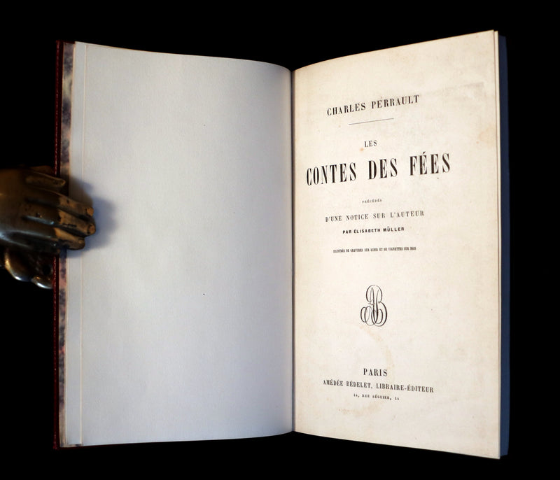 1900 Rare illustrated French Book ~ Contes des Fees -  Fairy Tales by Perrault published by Bedelet.