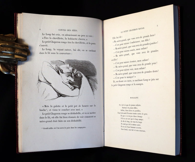1900 Rare illustrated French Book ~ Contes des Fees -  Fairy Tales by Perrault published by Bedelet.
