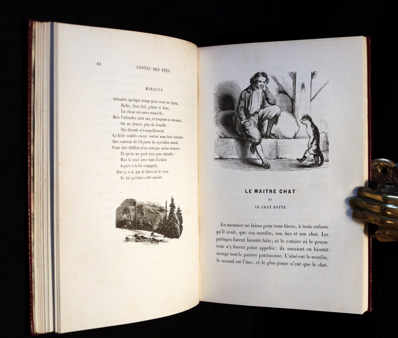 1900 Rare illustrated French Book ~ Contes des Fees -  Fairy Tales by Perrault published by Bedelet.