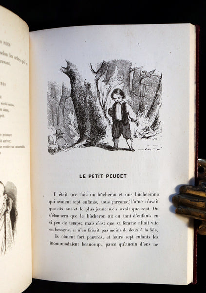 1900 Rare illustrated French Book ~ Contes des Fees -  Fairy Tales by Perrault published by Bedelet.