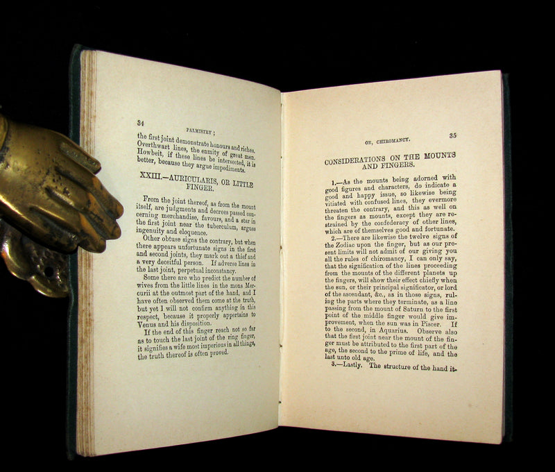 1880 Scarce Book - Up-to-Date PALMISTRY, Physiognomy and Fortune-telling by Noses.