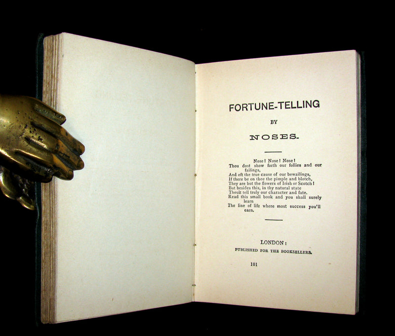 1880 Scarce Book - Up-to-Date PALMISTRY, Physiognomy and Fortune-telling by Noses.