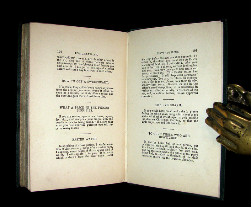 1880 Scarce Book - Up-to-Date PALMISTRY, Physiognomy and Fortune-telling by Noses.