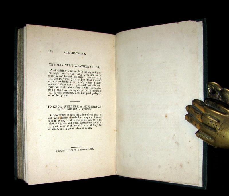 1880 Scarce Book - Up-to-Date PALMISTRY, Physiognomy and Fortune-telling by Noses.
