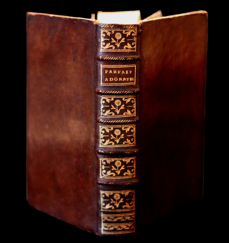 1753 Scarce French Book - The Perfect Worshiper of the Sacred Heart of Jesus by Gabriel-Francois Nicollet. First Edition.