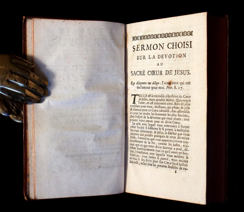 1753 Scarce French Book - The Perfect Worshiper of the Sacred Heart of Jesus by Gabriel-Francois Nicollet. First Edition.