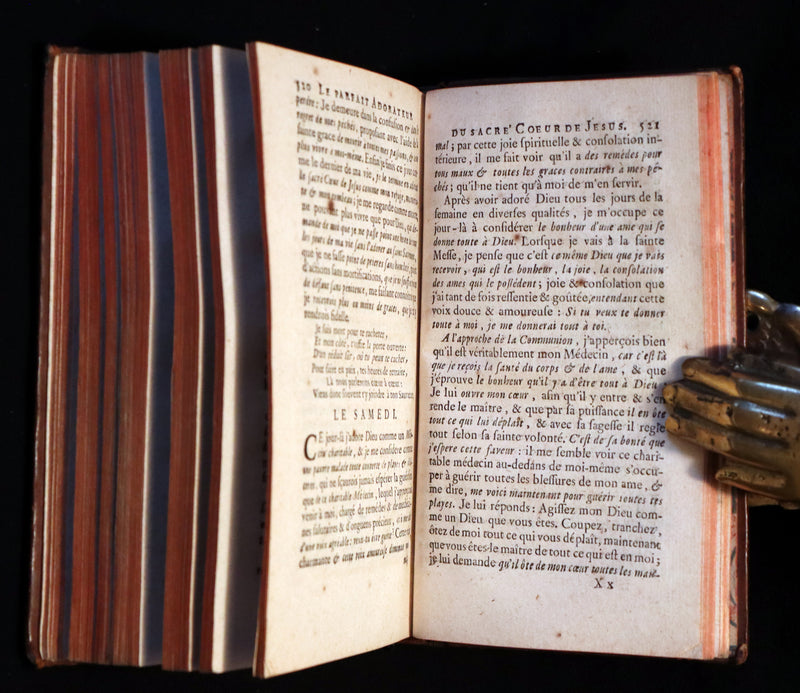 1753 Scarce French Book - The Perfect Worshiper of the Sacred Heart of Jesus by Gabriel-Francois Nicollet. First Edition.