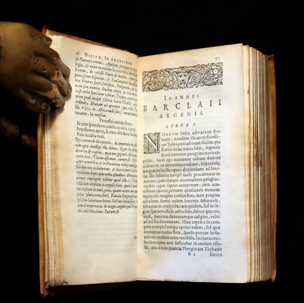 1630 Rare Latin Vellum Book - Scottish writer John Barclay - ARGENIS - published by Elzevir.