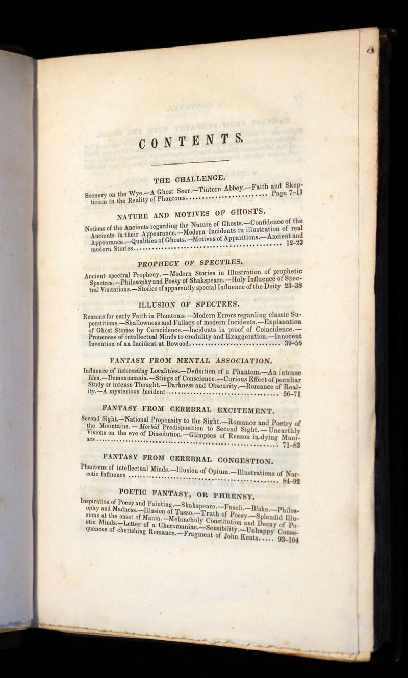 1845 Rare Victorian Book - THE PHILOSOPHY OF MYSTERY: or Ghosts, Fairy Mythology, Spectres, Demonology, ...