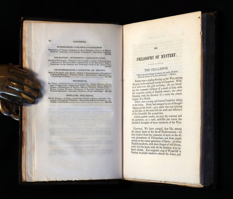1845 Rare Victorian Book - THE PHILOSOPHY OF MYSTERY: or Ghosts, Fairy Mythology, Spectres, Demonology, ...