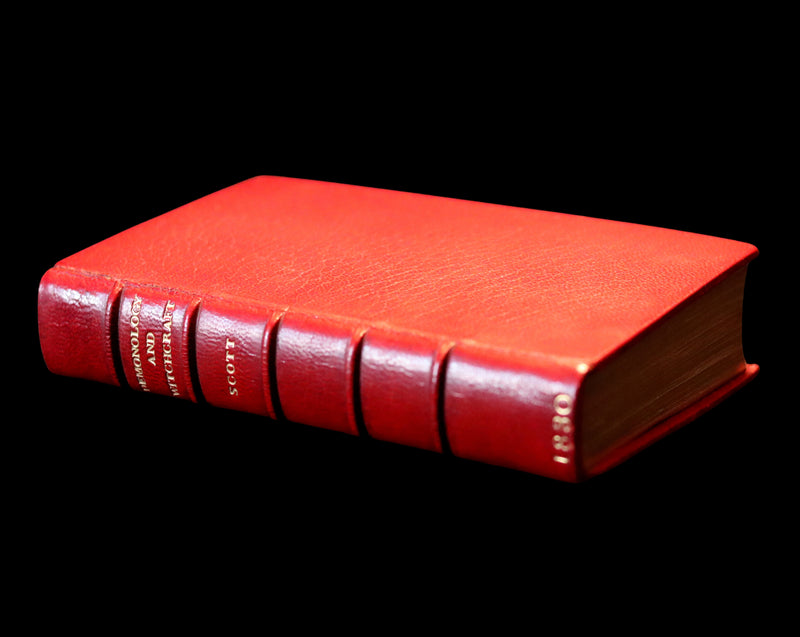 1830 1stED Book - bound by The Hampstead Bindery - Letters on Demonology & Witchcraft color illustrated by Cruikshank.