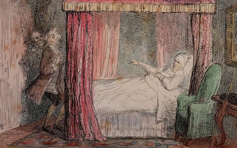 1830 1stED Book - bound by The Hampstead Bindery - Letters on Demonology & Witchcraft color illustrated by Cruikshank.