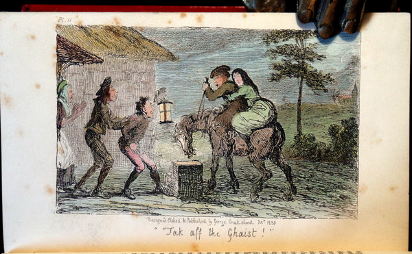 1830 1stED Book - bound by The Hampstead Bindery - Letters on Demonology & Witchcraft color illustrated by Cruikshank.