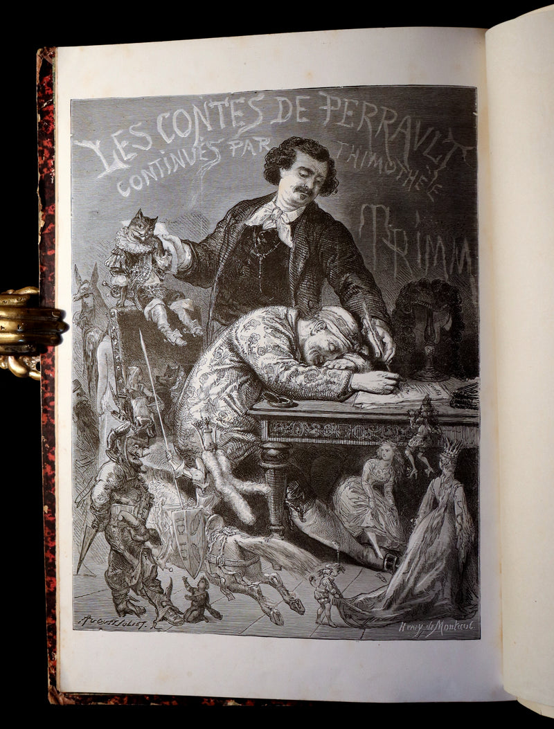 1865 Rare French Fairy Tales Book ~ The Tales of Perrault continued by Timothee Trimm.