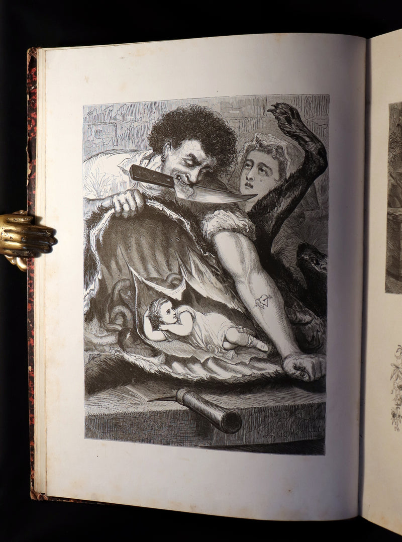 1865 Rare French Fairy Tales Book ~ The Tales of Perrault continued by Timothee Trimm.