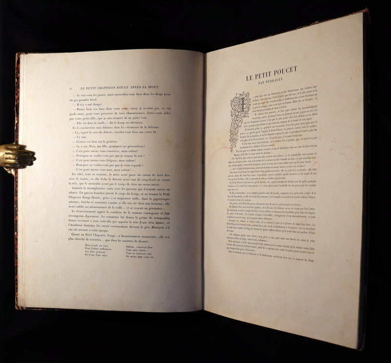 1865 Rare French Fairy Tales Book ~ The Tales of Perrault continued by Timothee Trimm.