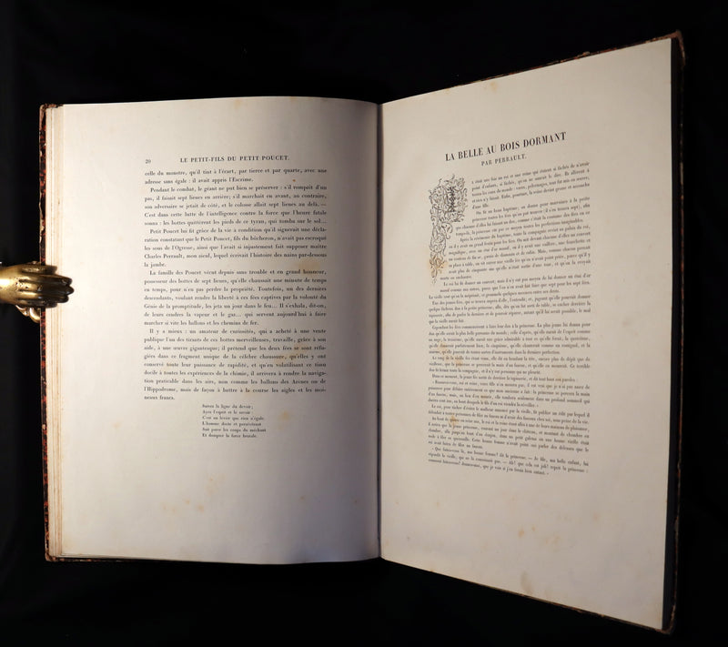 1865 Rare French Fairy Tales Book ~ The Tales of Perrault continued by Timothee Trimm.