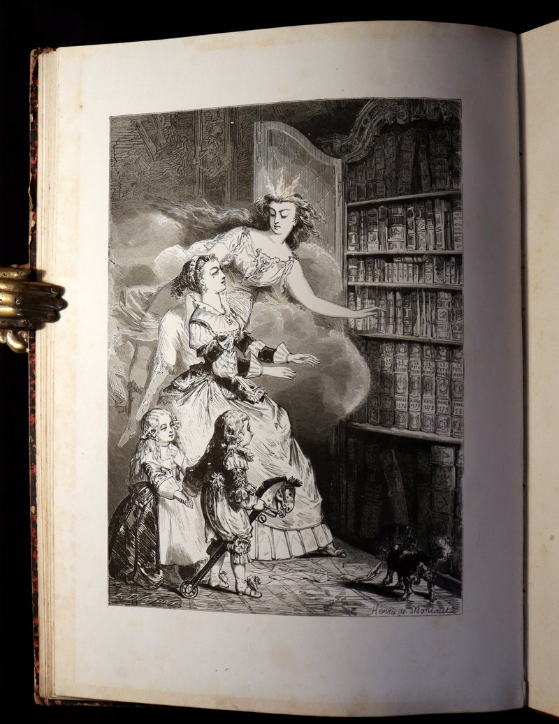 1865 Rare French Fairy Tales Book ~ The Tales of Perrault continued by Timothee Trimm.