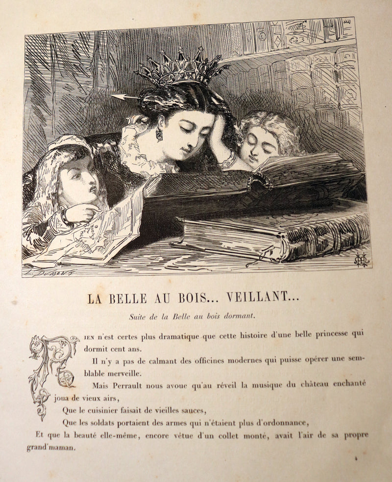 1865 Rare French Fairy Tales Book ~ The Tales of Perrault continued by Timothee Trimm.