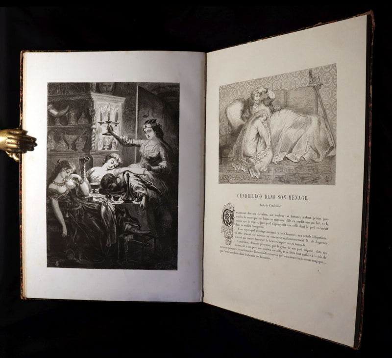 1865 Rare French Fairy Tales Book ~ The Tales of Perrault continued by Timothee Trimm.