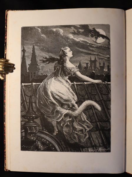 1865 Rare French Fairy Tales Book ~ The Tales of Perrault continued by Timothee Trimm.