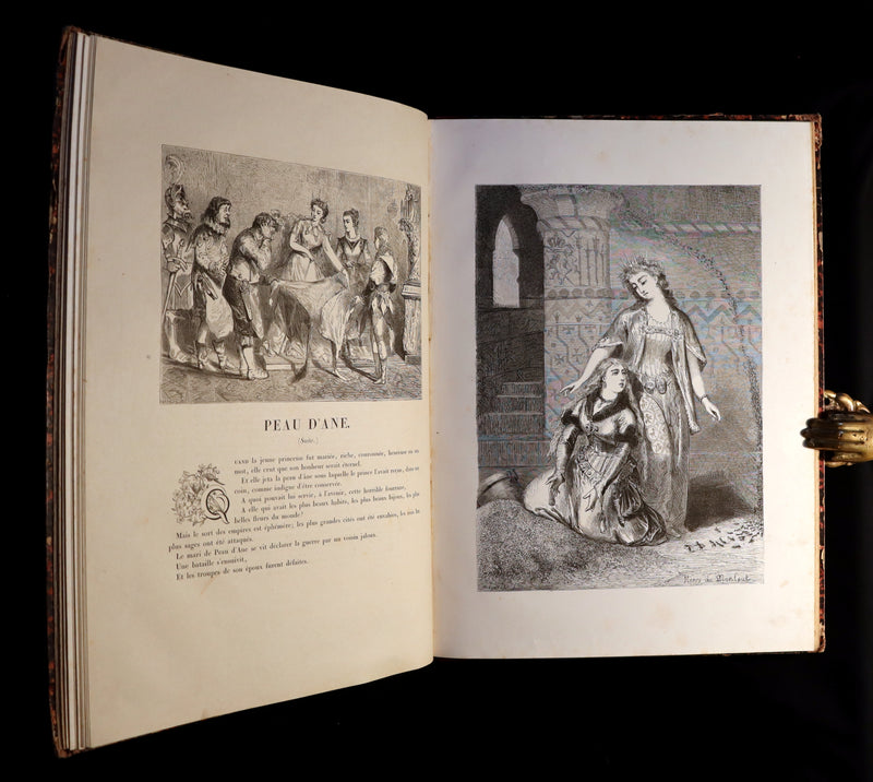 1865 Rare French Fairy Tales Book ~ The Tales of Perrault continued by Timothee Trimm.