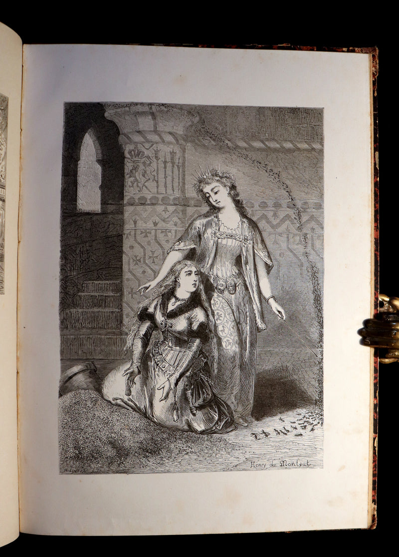 1865 Rare French Fairy Tales Book ~ The Tales of Perrault continued by Timothee Trimm.