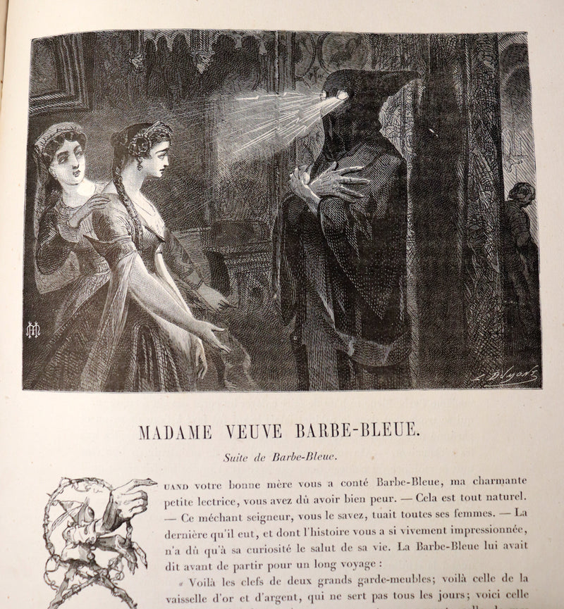 1865 Rare French Fairy Tales Book ~ The Tales of Perrault continued by Timothee Trimm.