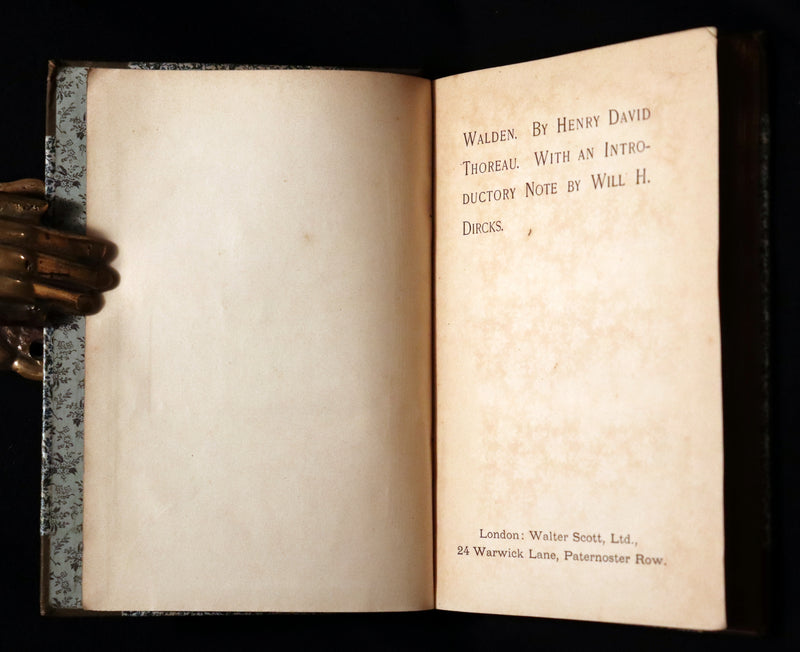 1886 Scarce Victorian Book - WALDEN or Life in the Woods by Henry David Thoreau.